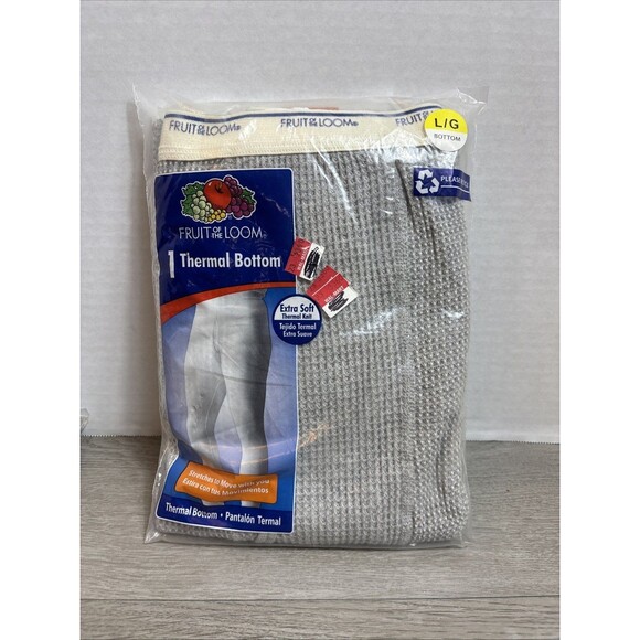 Fruit of the Loom Men's Waffle Thermal Bottoms Long Johns Underwear Sz Large NOS - Picture 1 of 4
